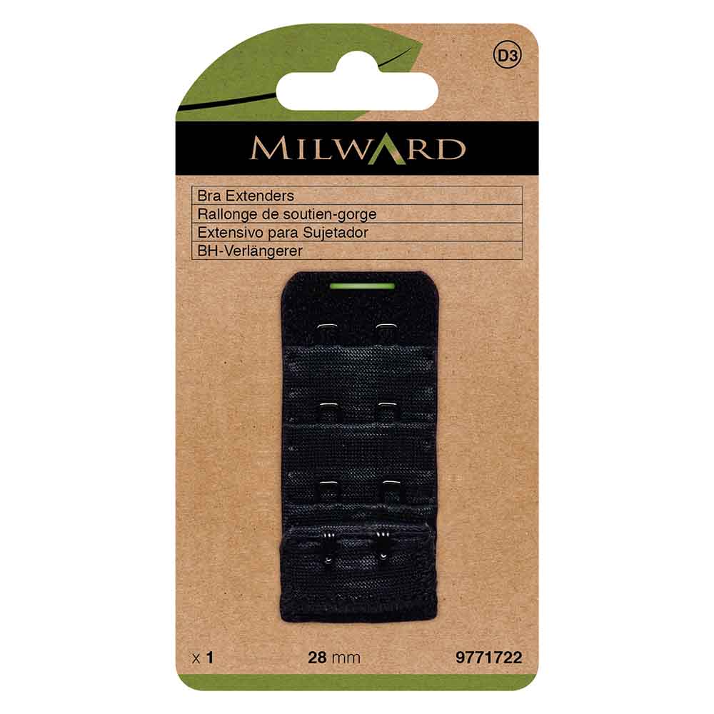 Milward BH-verlengstuk 38mm 2 haken zwart