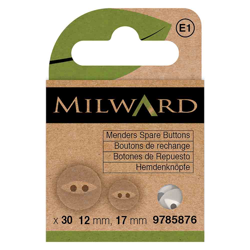 Milward Knopen wit - 30st