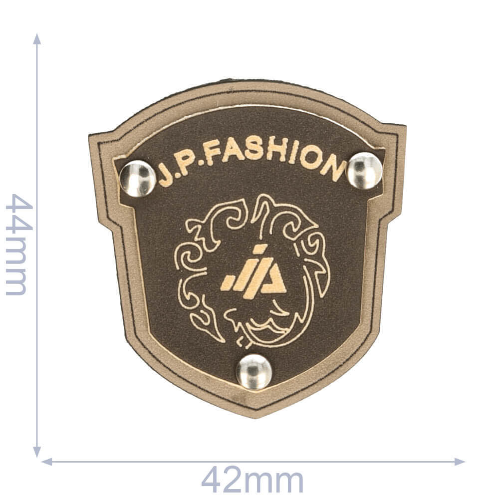 Label JP fashion 42x44mm bruin-beige - 5st