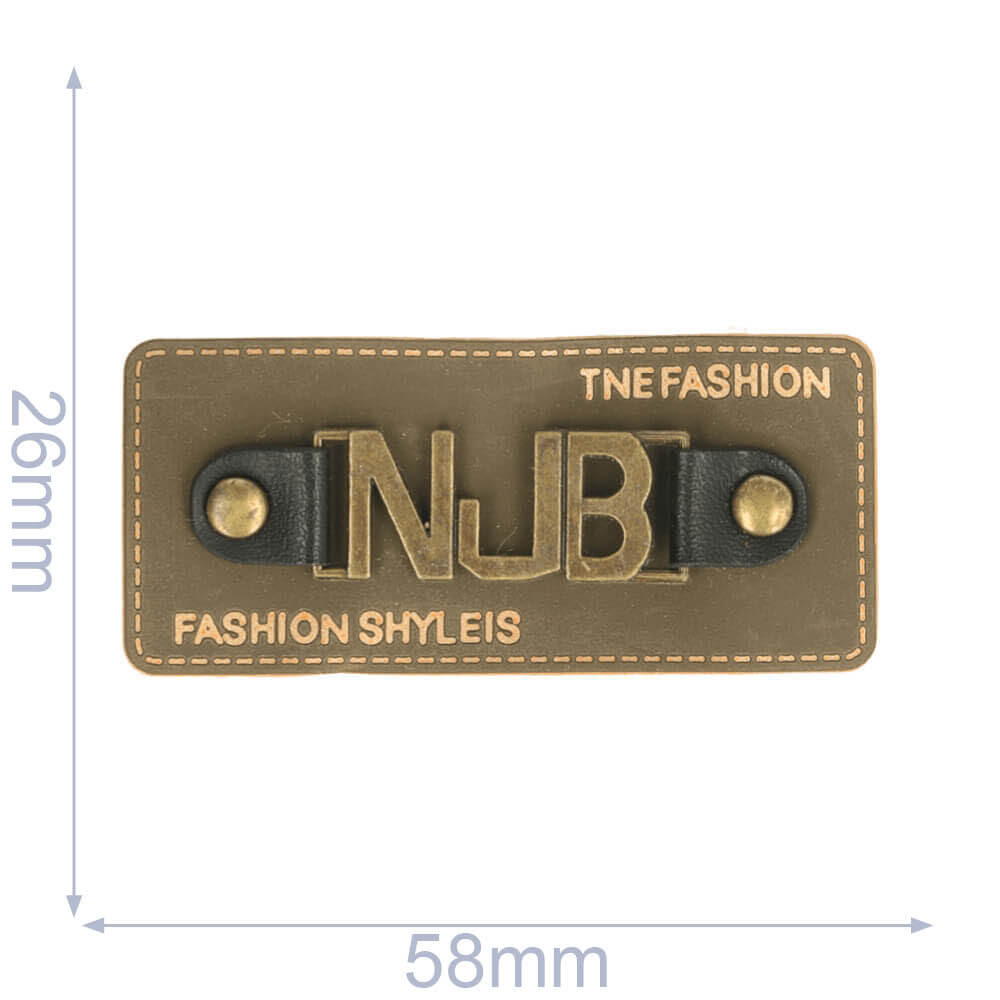 Label NJB 58x26mm groen-grijs - 5st