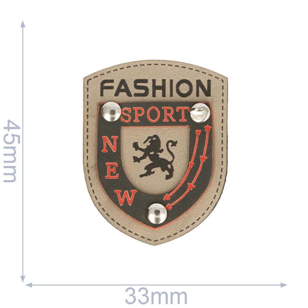 Label new sport fashion 33x45mm beige-bruin - 5st