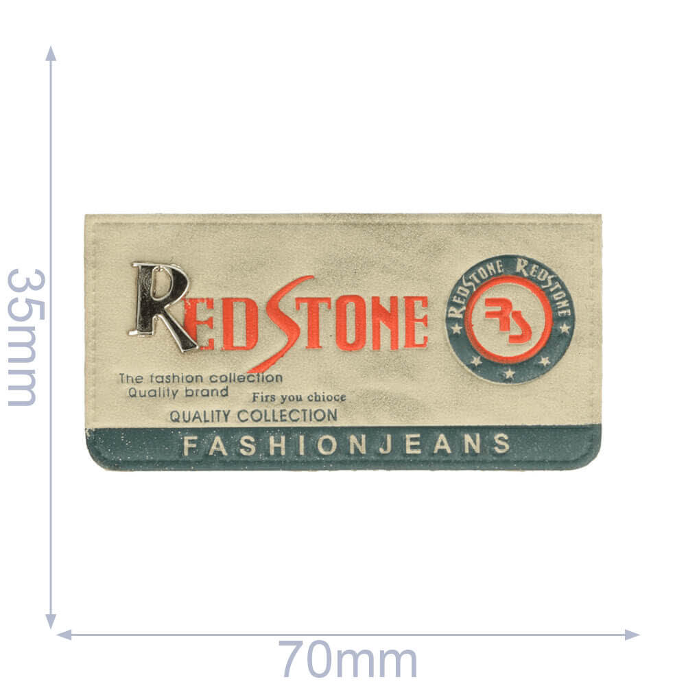 Label red stone 70x35mm grijs-blauw - 5st