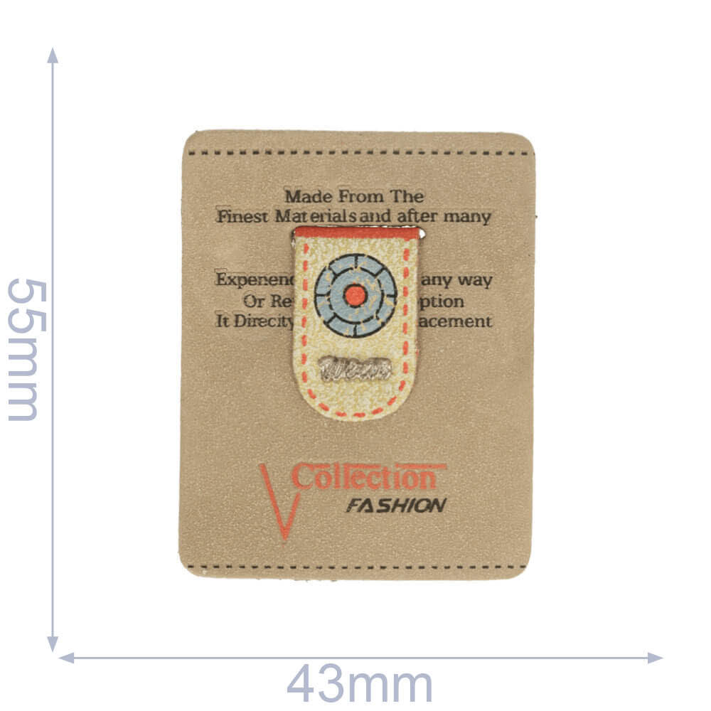 Label collection fashion 43x54mm bruin - 5st