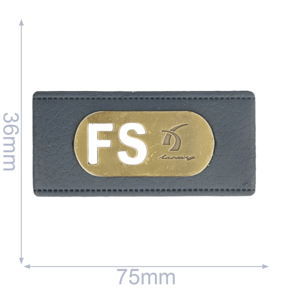 Label FS 75x36mm blauw-goudud - 5st