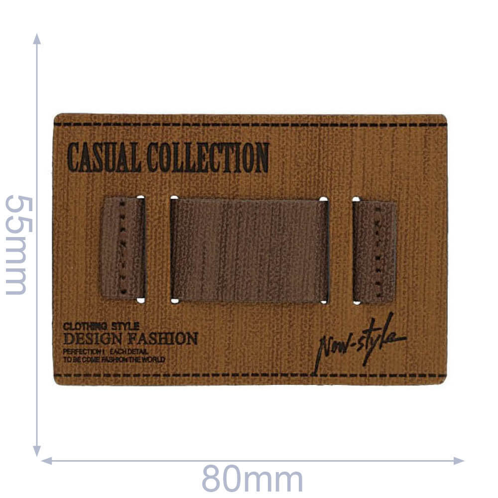 Skai-leren label casual collection 80x55mm- 01