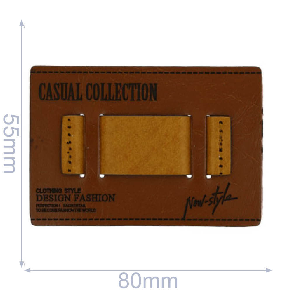 Skai-leren label casual collection 80x55mm- 02