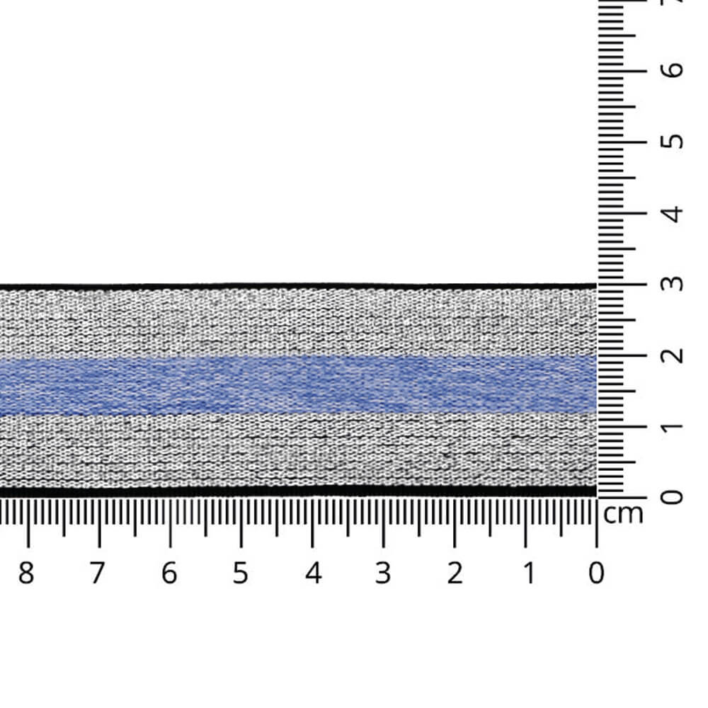 Elastiek gestreept zilver lurex 30mm - 02