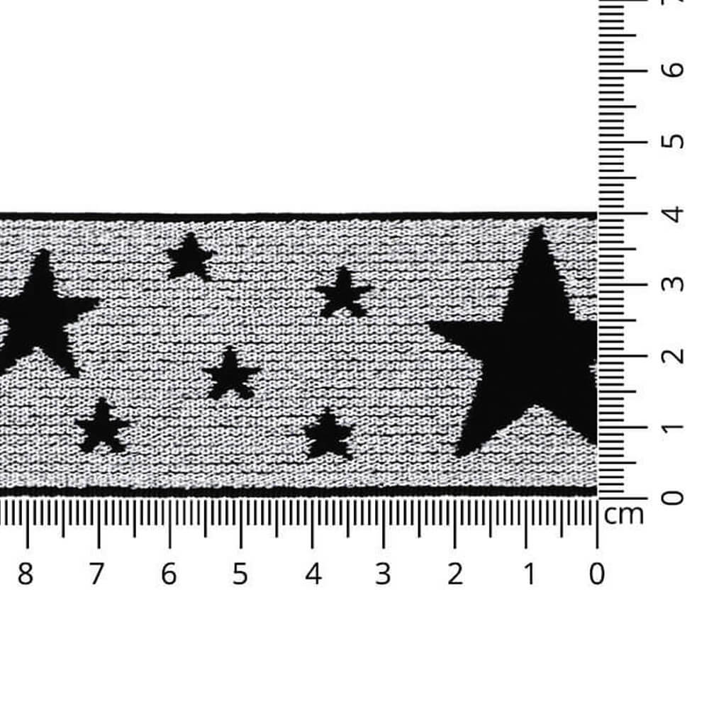 Elastiek dubbelzijdig sterren 40mm