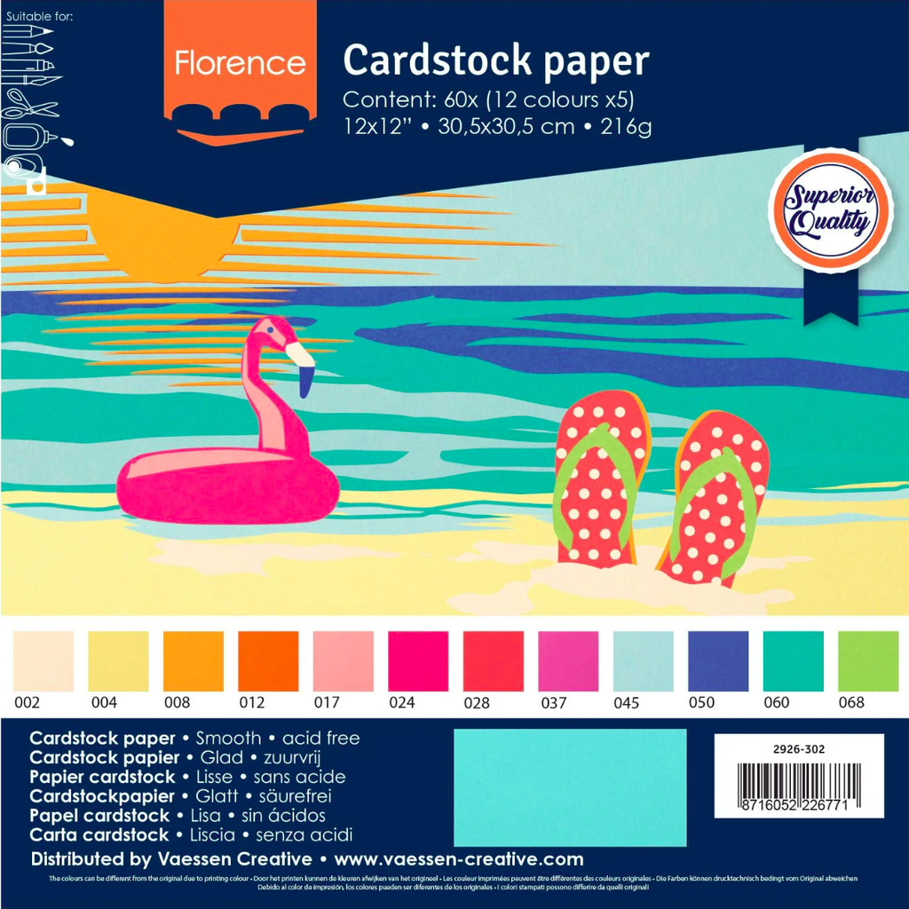 Florence Cardstock glad 30x30 Summer (60st)