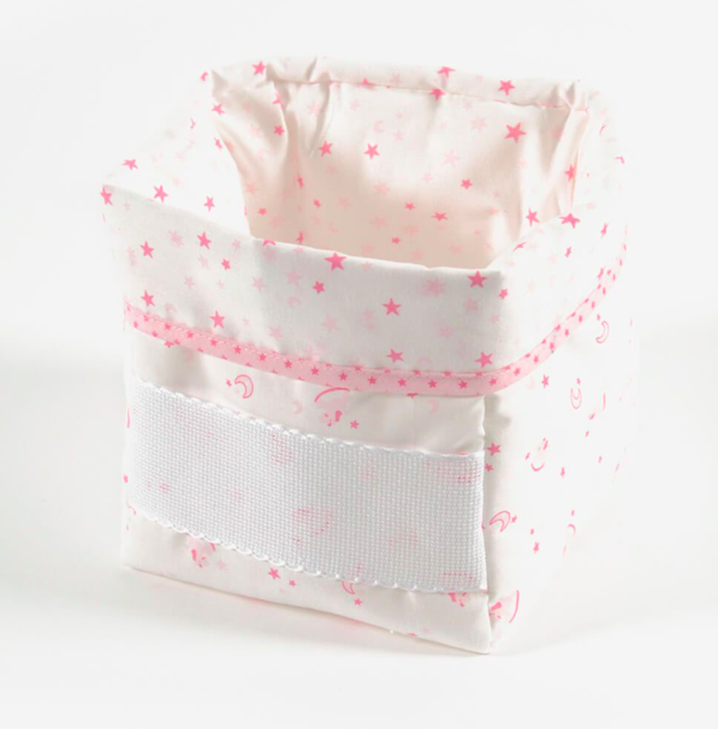 Baby Stars opbergmand 16x16x16cm roze