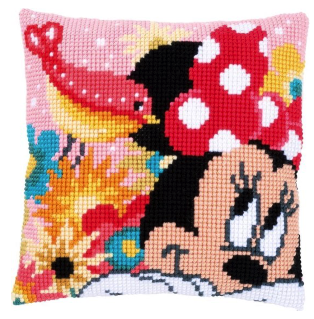 Kruissteekkussen Minni Mouse