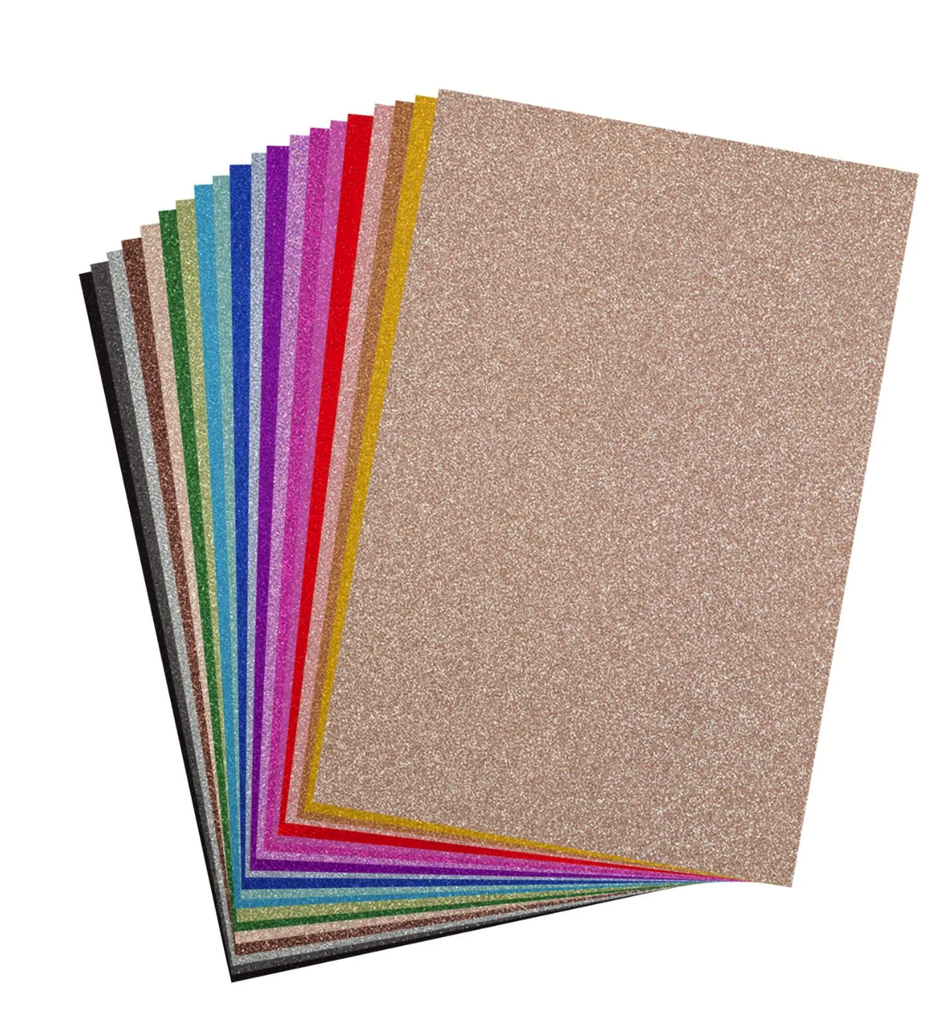 Glitter papier 40 x A4 - 250g