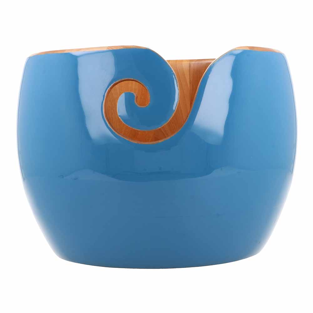 Yarn bowl Afrikaans sandelhout blauw 17,5x12cm