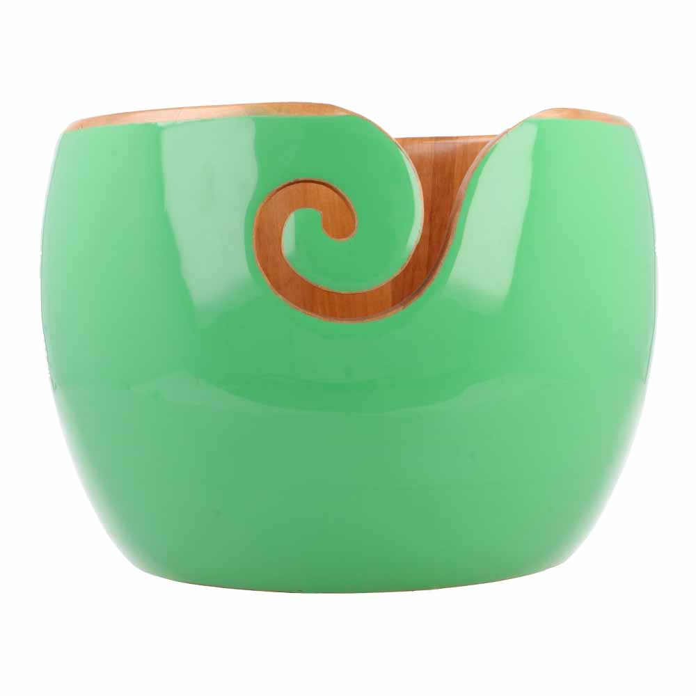 Yarn bowl Afrikaans sandelhout groen 17,5x12cm