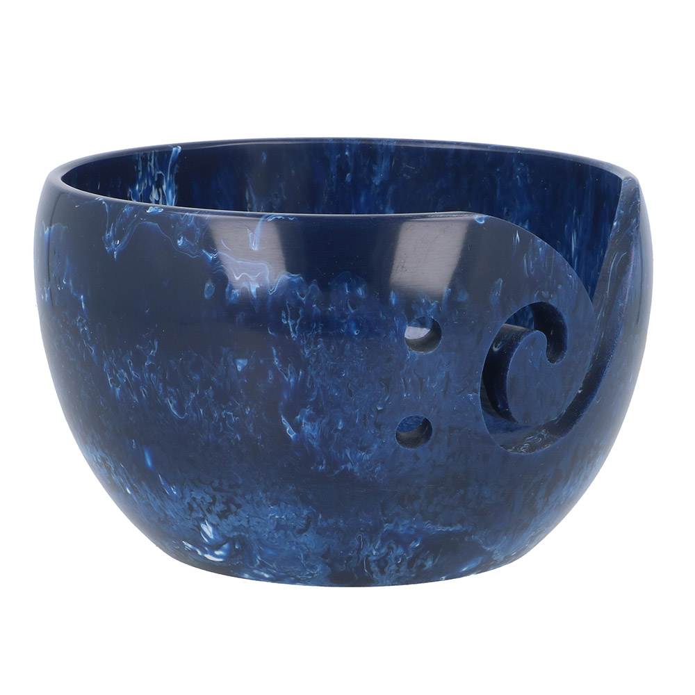 Yarn bowl parelmoer effect 13x8cm d,blauw