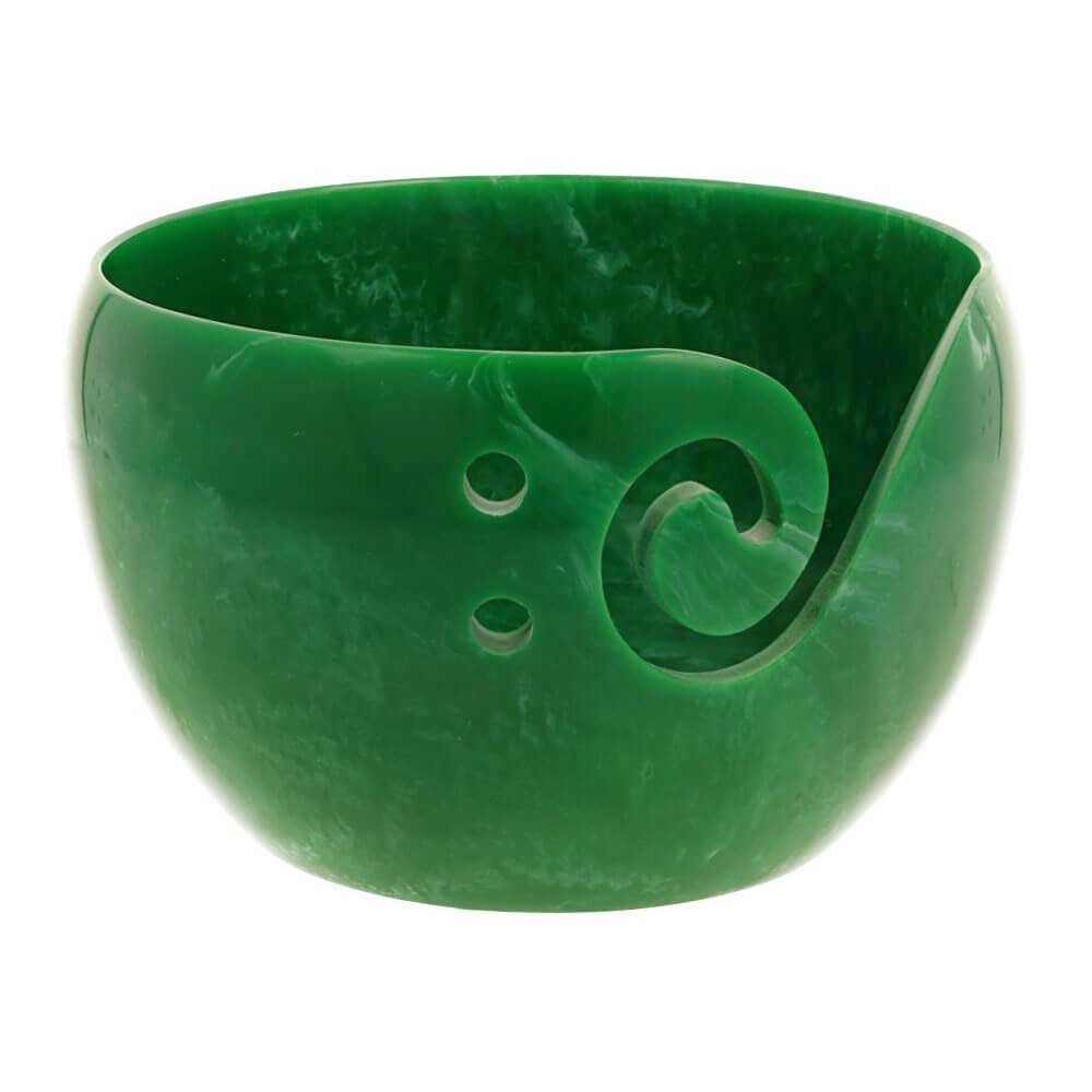 Yarn bowl parelmoer effect 13x8cm groen