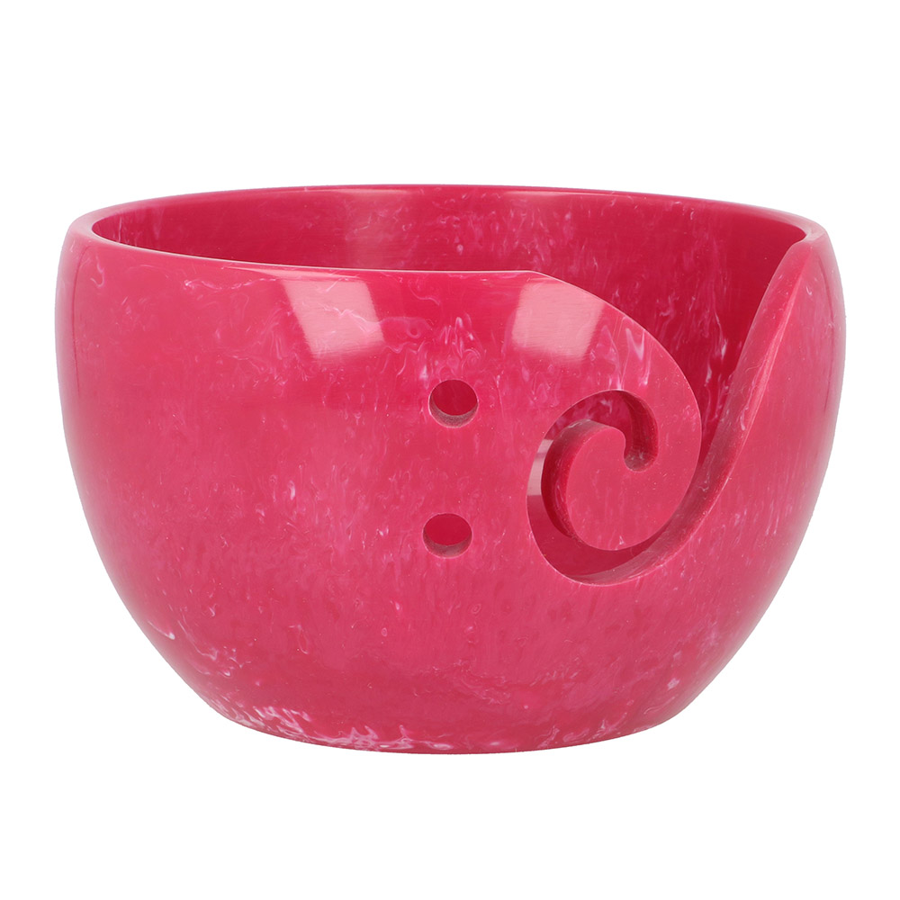 Yarn bowl parelmoer effect 13x8cm roze