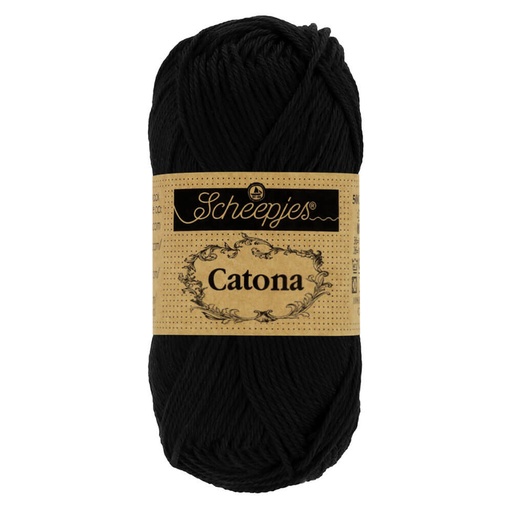 [1678-110] Scheepjes Catona 50g - 110 Jet Black