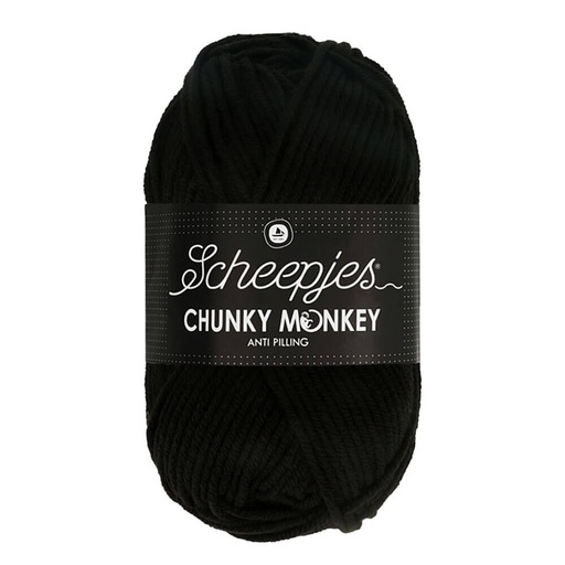 [1716-1002] Scheepjes Chunky Monkey 100g - 1002 Black