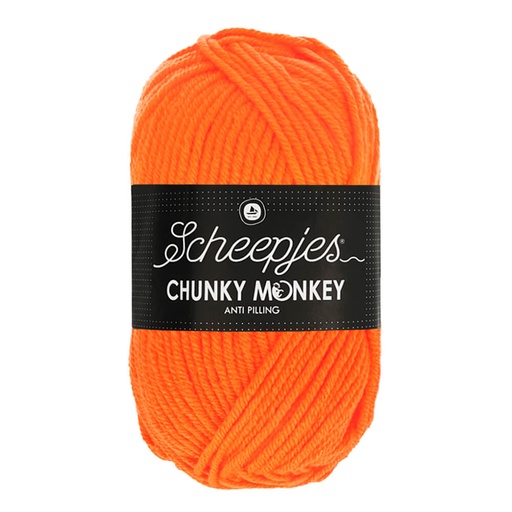 [1716-1256] Scheepjes Chunky Monkey 100g - 1256 Neon Orange