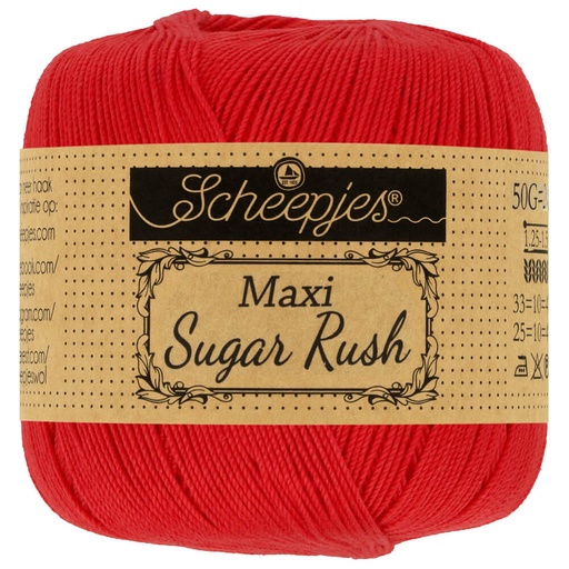 [1694-115] Scheepjes Maxi Sugar Rush 50g - 115 Hot Red