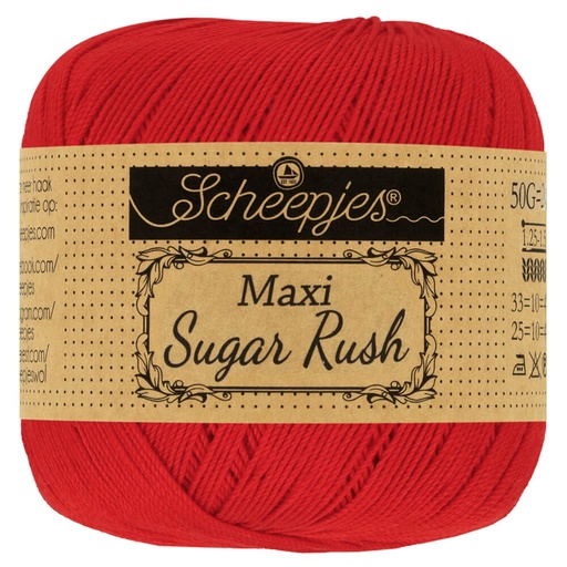 [1694-722] Scheepjes Maxi Sugar Rush 50g - 722 Red