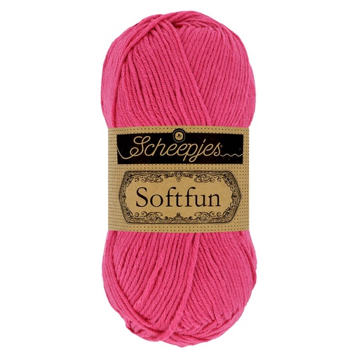 [1592-2495] Scheepjes Softfun 50g - 2495 Hot Pink