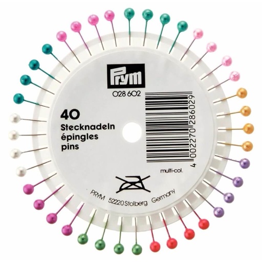 [28602] Prym Parelkopspelden staal assortiment 0.58x40mm - 10x40st