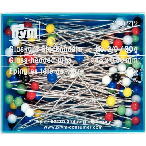 [29212] Prym Glaskopspelden assortiment 0.80x48mm zilver 