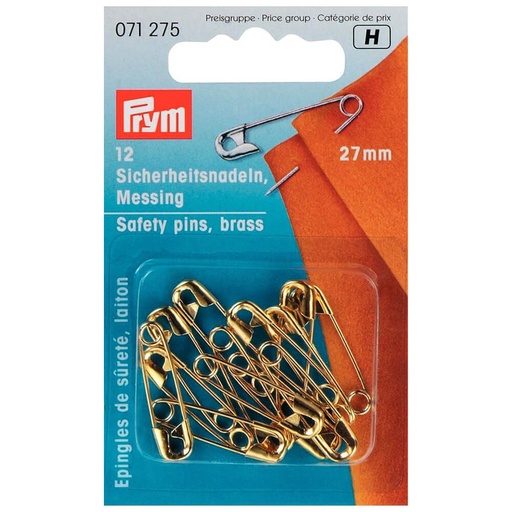 [71275] Prym Veiligheidsspelden 27mm goud - 1