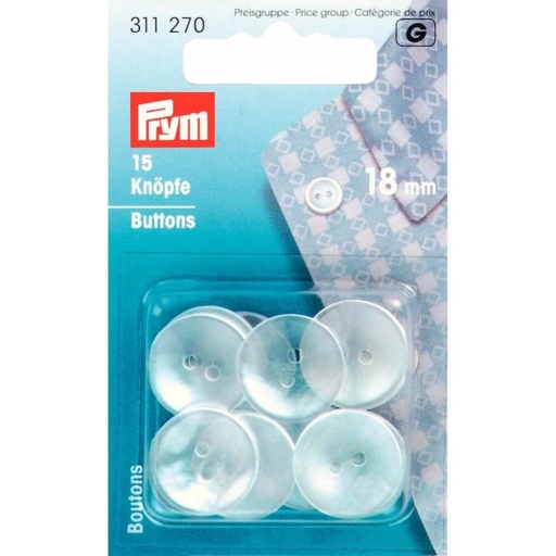 [311270] Prym Knopen voor pyjama kunststof 18mm - 1