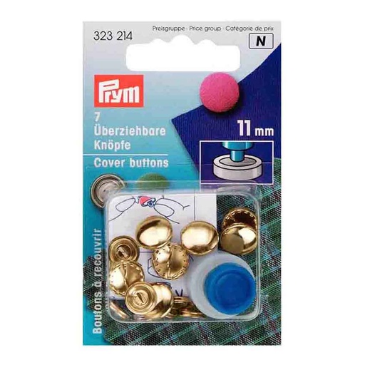 [323214] Prym Stofknopen met matrijs 11mm goud - 