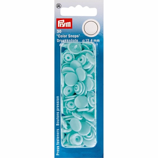 [393159] Prym Drukknopen 12,4mm licht turquoise - 30st