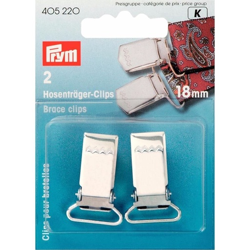 [405220] Prym Bretelclips 18mm zilver - 2st