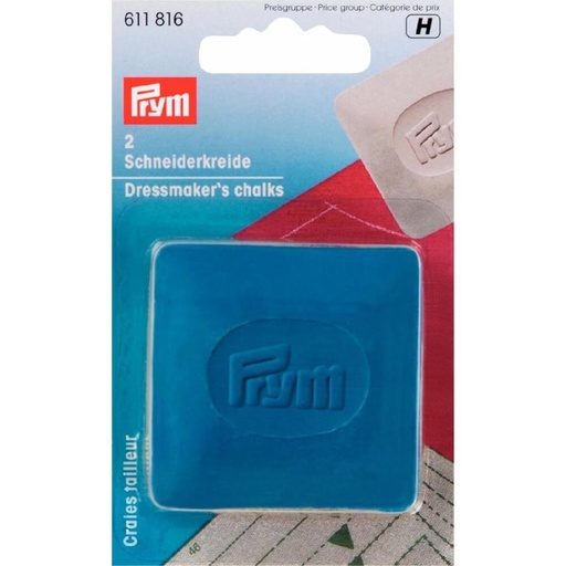 [611816] Prym Kleermakerskrijt plaatjes geel-blauw - 2st