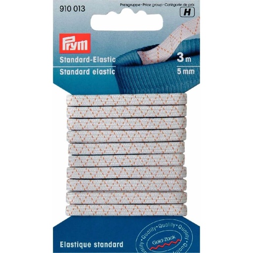 [910013] Prym Standaard elastiek 5mm wit - 3m