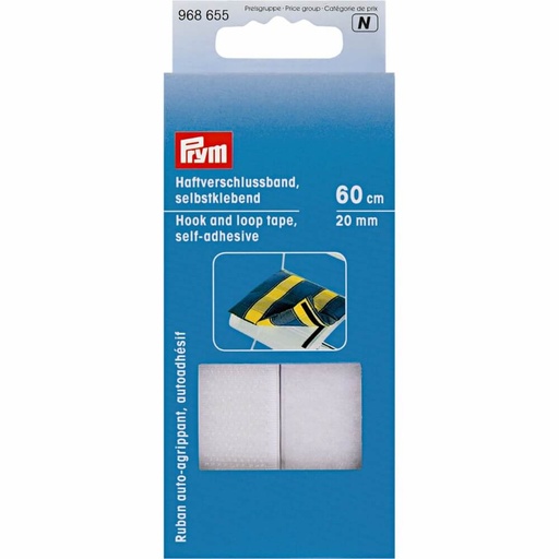 [968655] Prym Klittenbandsluiting zelfklevend 20mm wit - 