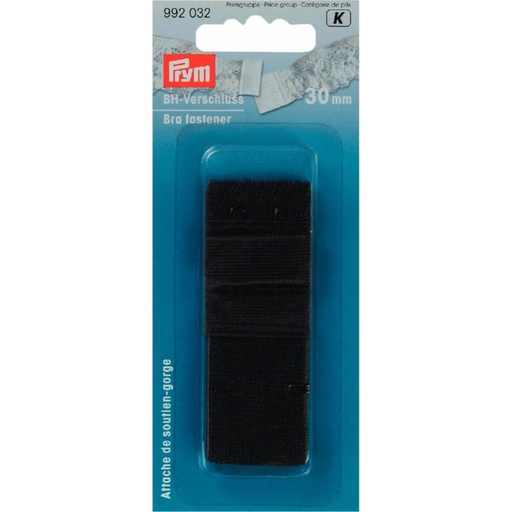 [992032] Prym BH-sluiting 2 sluitstanden 30mm zwart - 