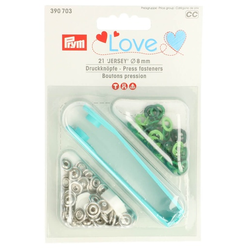 [390703] Prym Love drukknopen jersey 8mm groen - 21st