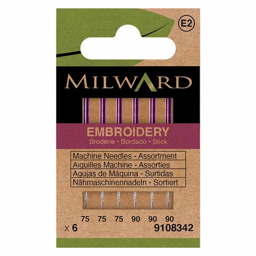 [MG9108342] Milward Machinenaalden embroidery 75-90 - 6st
