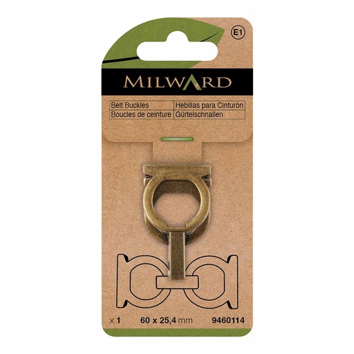 [MG9460114] Milward Gesp voor riemen 60x25,4mm messing - 5st