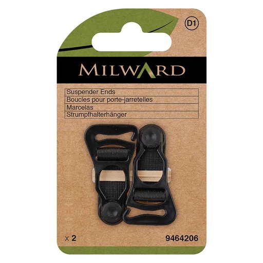 [MG9464206] Milward Jarretelclips kunststof zwart - 2st