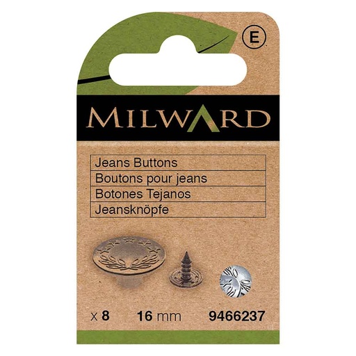 [MG9466237] Milward Jeansknopen 16mm nikkel - 8st