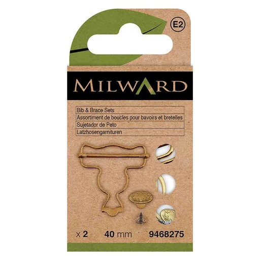 [MG9468275] Milward Tuinbroeksluiting 40mm goud - 2st