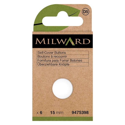 [MG9475398] Milward Stofknopen 15mm kunststof wit - 6st