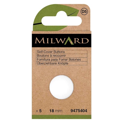 [MG9475404] Milward Stofknopen 19mm kunststof wit - 5st