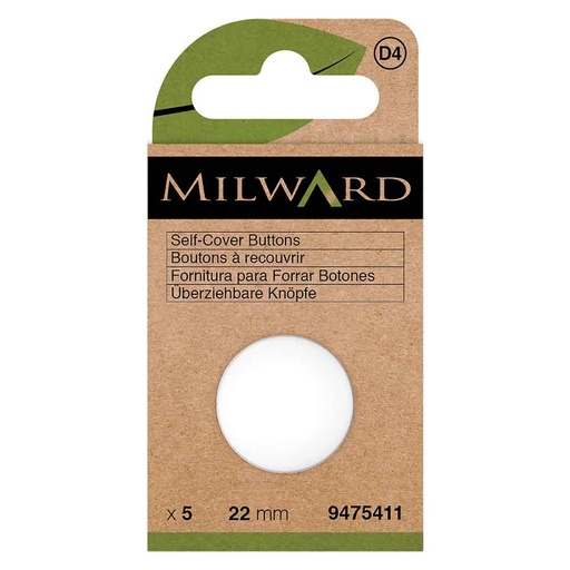 [MG9475411] Milward Stofknopen 22mm kunststof wit - 5st