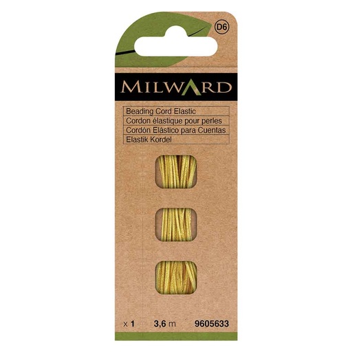 [MG9605633] Milward Rijgelastiek 1,3mm goud - 3,6m