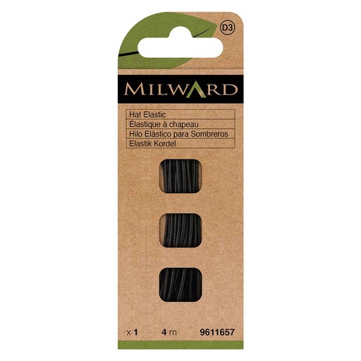 [MG9611657] Milward Hoedenelastiek zwart - 4m