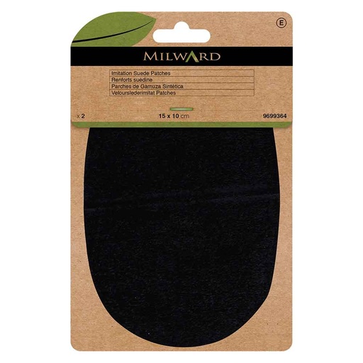 [MG9699364] Milward Knie- en elleboogstukken imitatie suede zwart -2st